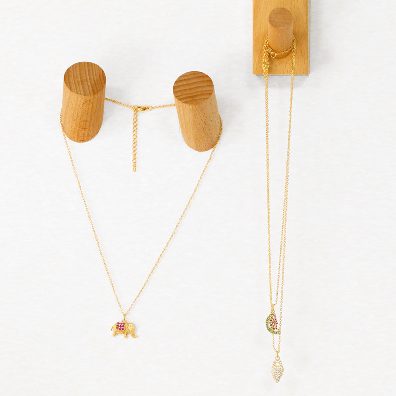 fruit elephant lock hats fashion clavicle chain necklace wholesale jewelry Nihaojewelry