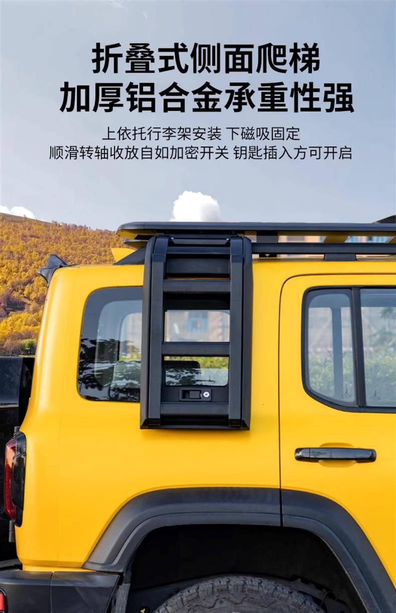 Tank 300 Roof Rack Aluminum Alloy Expansion Platform Luggage Frame Side Ladder Side Tent Backpack Modification Parts