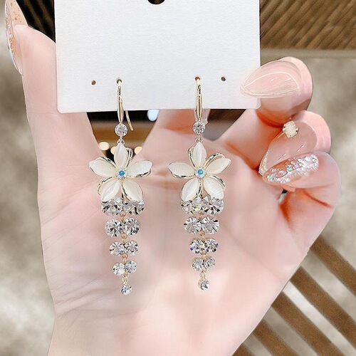 Direct Selling Fashion Cat Eye Diamond Earrings for Women, Korean Spring and Summer Slimming New Arrival Lightweight Luxury High-End Earrings