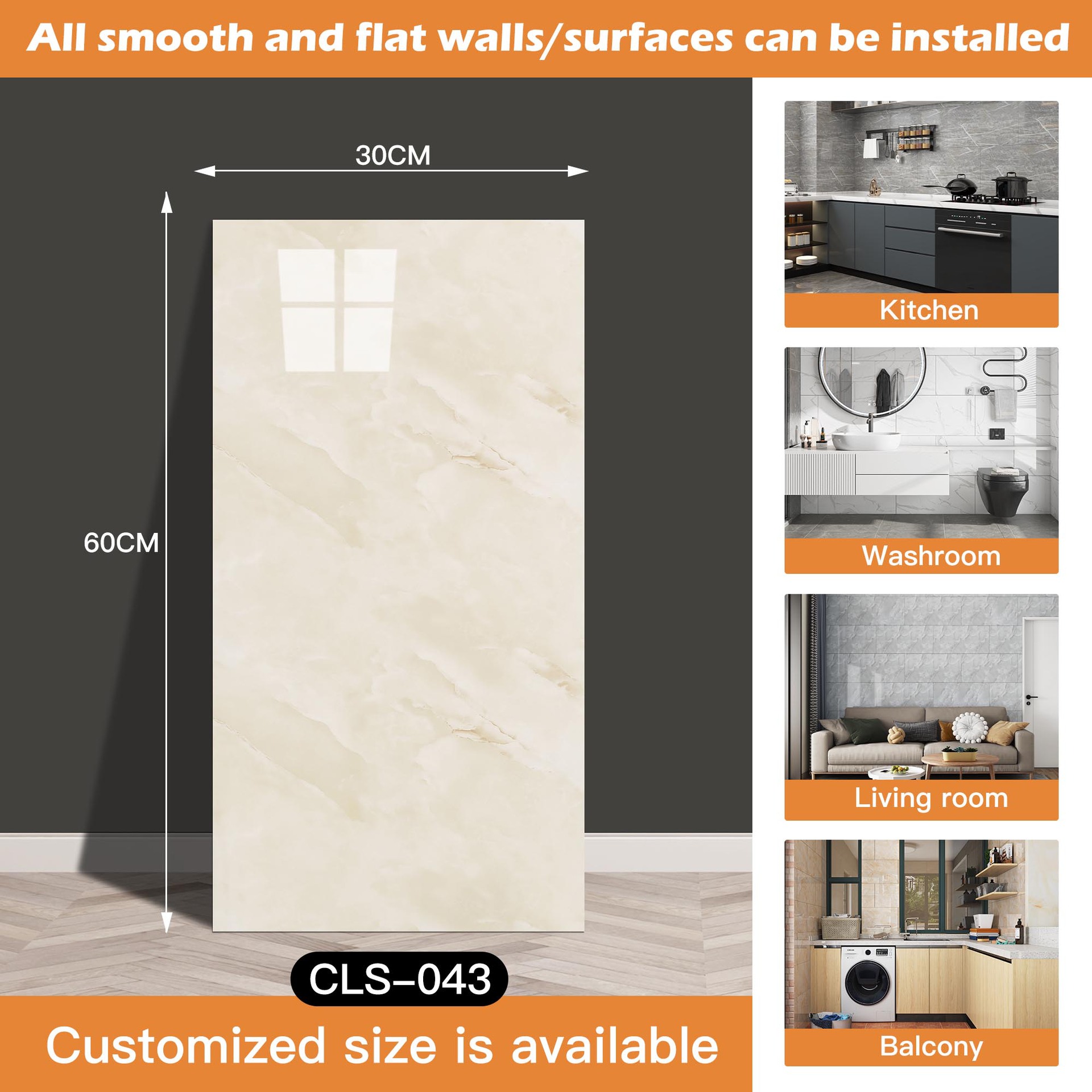 Azulejo de imitación transfronterizo pegatinas de pared papel tapiz autoadhesivo impermeable y a prueba de humedad pegatinas de mármol de baño papel tapiz de pared de fondo restaurado