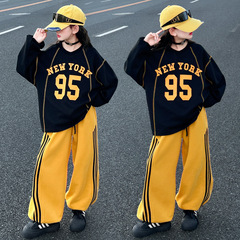 女大童秋装套装2025新款韩版中大童宽松卫衣运动裤洋气休闲两件套