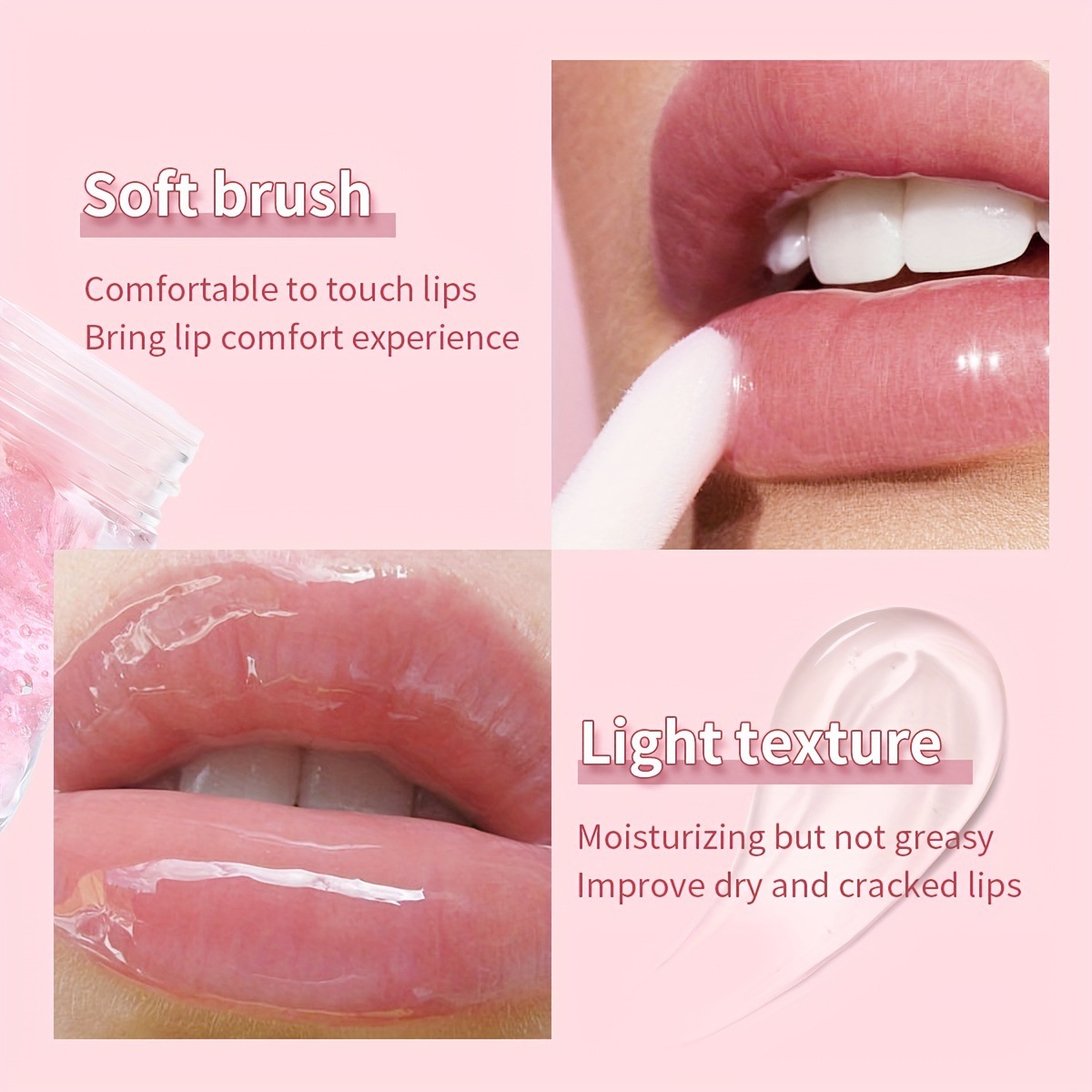 USHAS Europa y América Punto transfronterizo agua brillo de labios hidratante de larga duración brillo de labios bálsamo labial LG2531F
