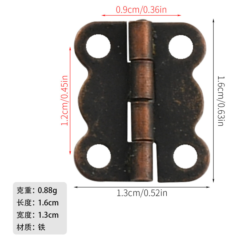 仿古蝴蝶小合叶 柜子五金配件花边合页铰链木盒90度180度合页|undefined