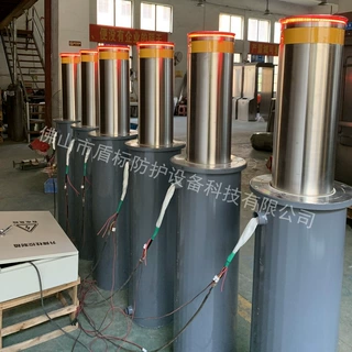 电动升降车止柱219直径LED警示灯路桩304不锈钢成品车挡液压地柱