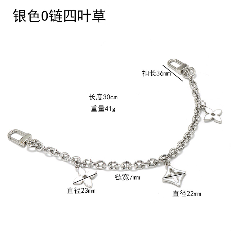 Cadena de Extensión de Metal para Bolso con Colgante de Camelia