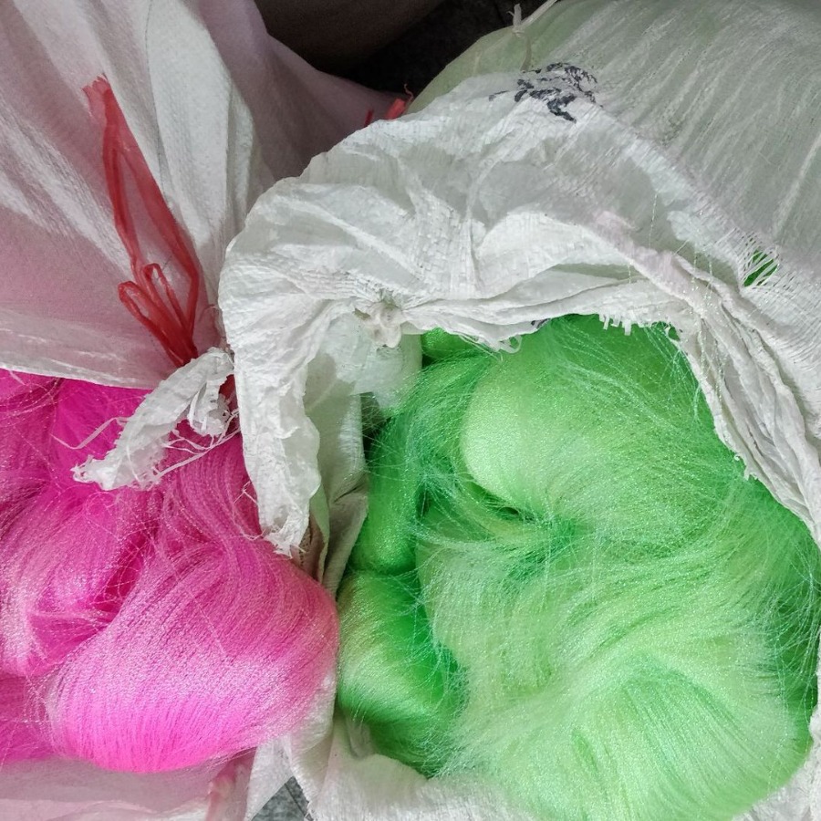 七彩螺旋片金属金色螺旋亮片丝0.4厘米深雪青色扁平带橘黄彩虹条