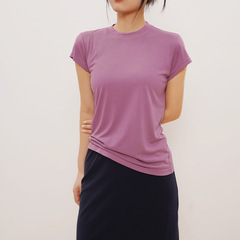モーダルレディースTシャツ半袖痩身カバーリングラウンドネックトップレディースTシャツデザインホットガールサマーTシャツ