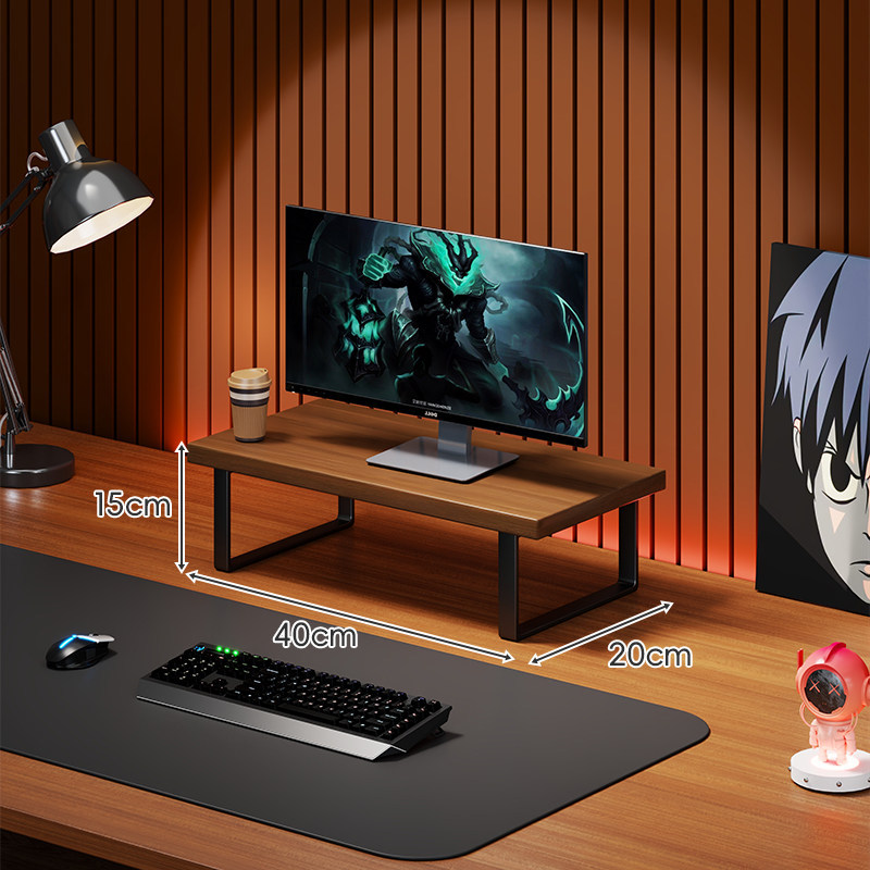Soporte Elevador para Monitor de Computadora de Madera Organizador para Escritorio