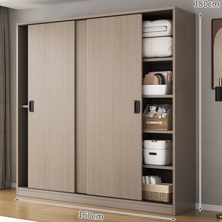3도어 [모란디 그레이] 길이 160cm의 옷장이 업그레이드되고 두꺼워졌습니다.