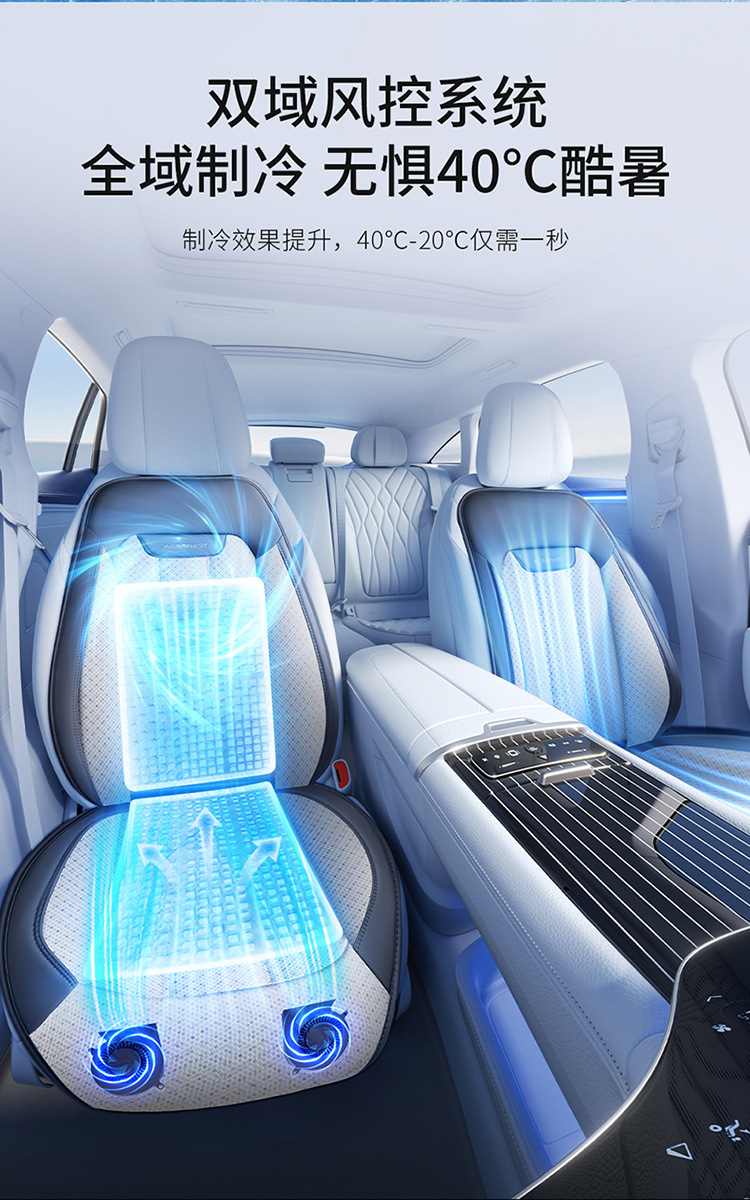 New high-end car seat cushion, featuring winter heating for warmth and summer ventilation for cooling, suitable for all seasons, and powered by USB