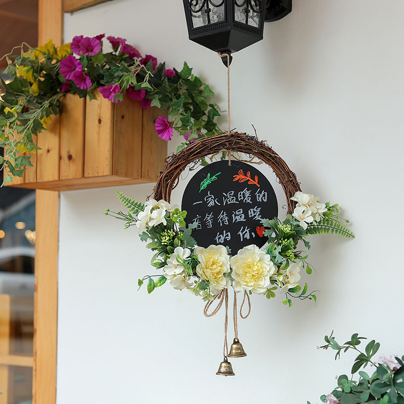 园区庭院微幼儿园环创花景观花环户外创意别墅摆件森系装饰