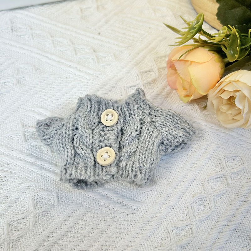 15cm ciego caja pull paño suéter pantalones macaron labubu colgante muñeca suéter Año Nuevo suéter lindo