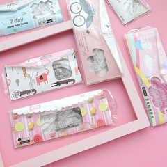 Student stationery set: transparent ruler, drawing four-piece set, triangle ruler, straight ruler, protractor set, for exam use