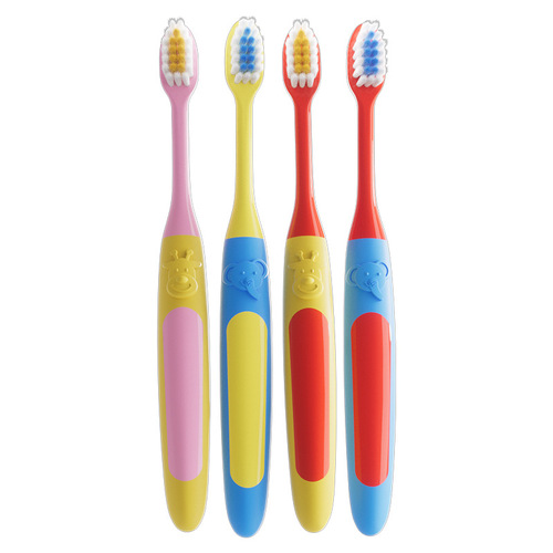 [Selected] Children's soft-bristled toothbrush cartoon deer and elephant 2-6-12 years old baby brush head can be printed with logo