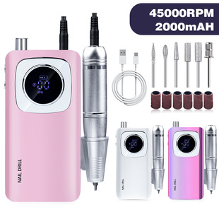 Cross-border new professional nail polish remover V4 grinder 45000 to power storage portable electric nail polish remover