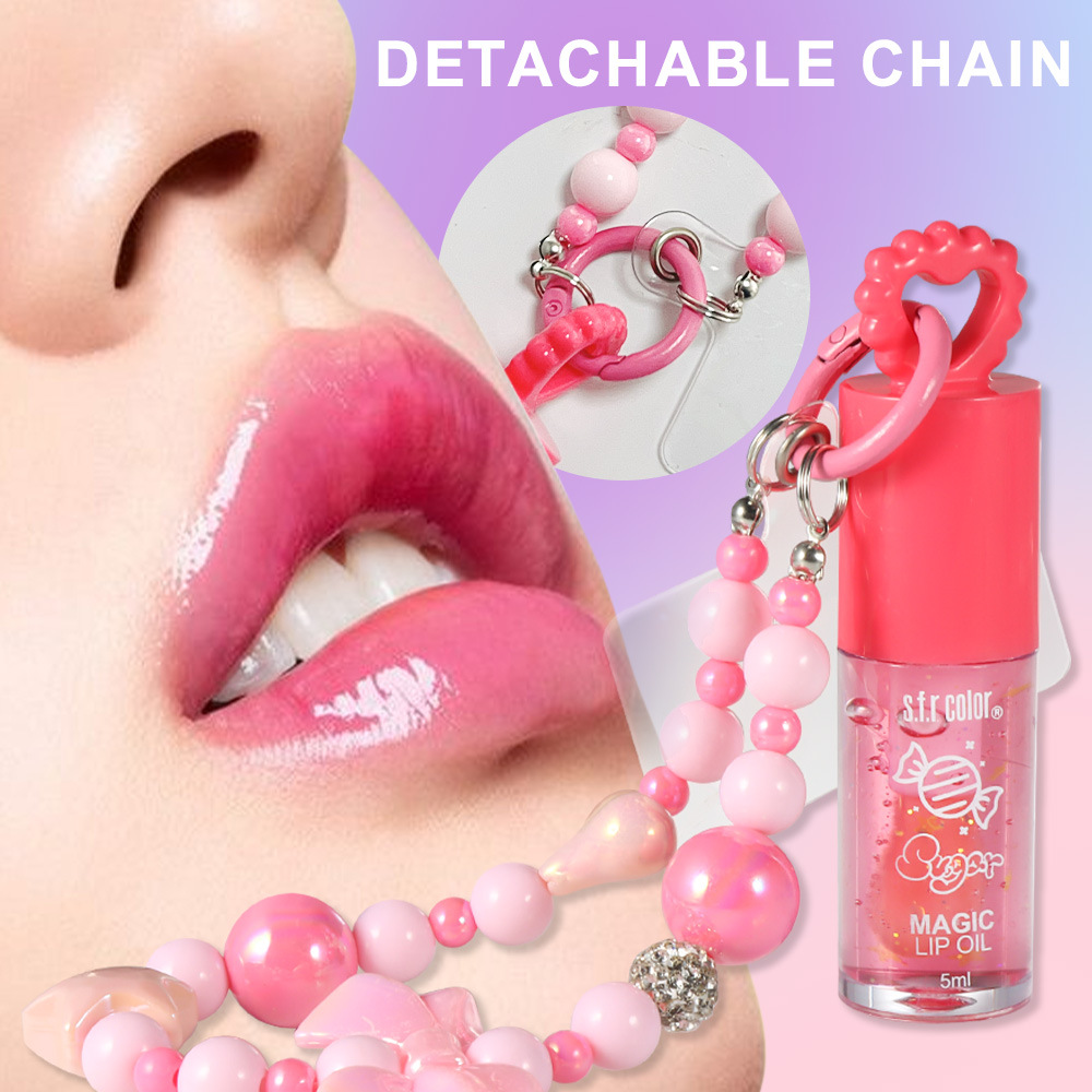 s.f.r color transfronterizo para el cambio de color lipstick humectante agua de color caramelo colgante de cadena de teléfono móvil lipstick