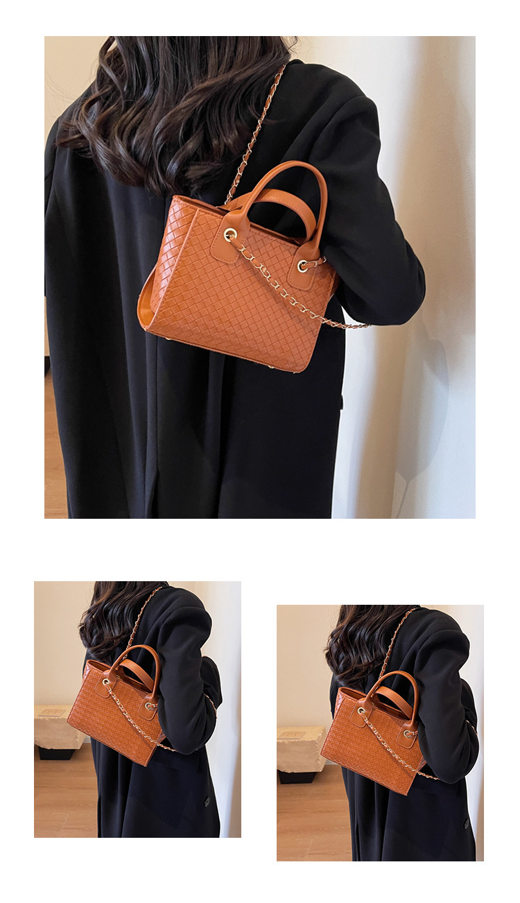Women's Small Chain Shoulder Bag Quilted Square Handbag Elegant_voghion.com