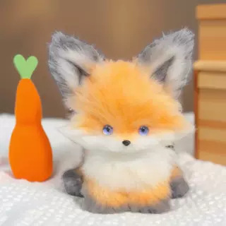 ねじり棒のキツネちゃんDIY材料バッグは簡単で、デスクトップに誕生日プレゼントをプレゼントします。|undefined