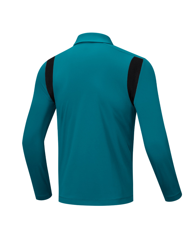 Áo phông golf nam dài tay Moeyes Magic Eye co giãn lót lông mài giữ ấm — M23YF015-màu xanh lam lộng lẫy [bên trong chải], M23YF015-Trắng [bên trong chải], M23YF015-Đen [bên trong chải] chi tiết 12
