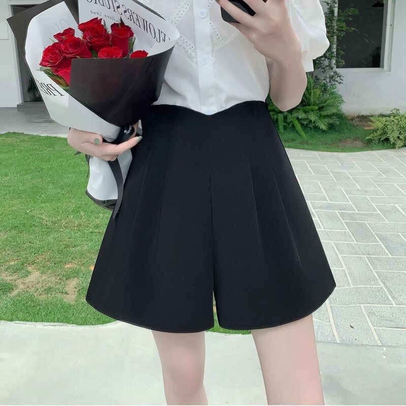 High Waist Black Suit Shorts Women's Summer 2024 New A- line Women's Pants Wide Leg All-match Fashion Shorts Slim Look High Waist Black Suit Shorts Women's Summer 2024 New A- line Women's Pants Wide Leg All-match Fashion Shorts Slim Look