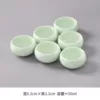 6 sky-blue Ding Kiln Cups