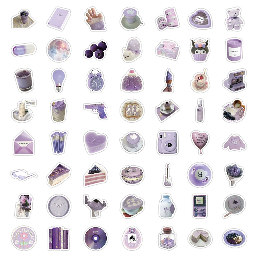 Sticker Pack, multi-design aesthetic stickers, 8×8 cm high-quality sheets, assorted counts 60–103 pcs