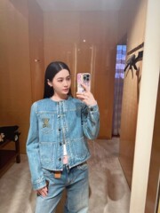 Dujia バージョンの高品質 Lujia 25 新しい多用途春と秋の刺繍ルーズファッション婦人服ハイエンド気質