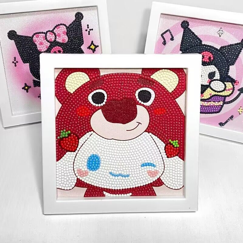 Nuevo dibujo de diamante infantil de labu diy pegatinas de diamante con marcos de fotos hechas a mano diy puzzle pegatinas de mampostería image 199