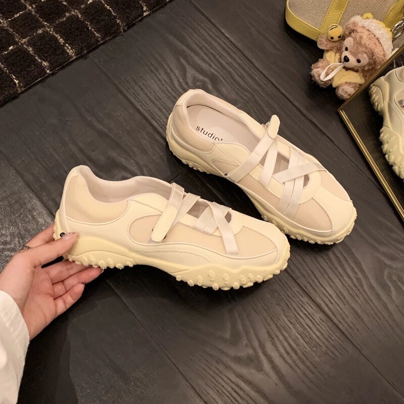メリージェーンインナー高さバレエトレーニングシューズ女性のための 2025 新しいレトロ多用途カジュアルスポーツシューズ厚底靴|undefined