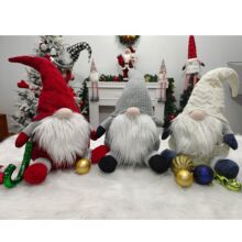 川井坐姿圣诞北欧家居装饰品节日餐桌装饰礼物圣诞节侏儒羊毛公仔