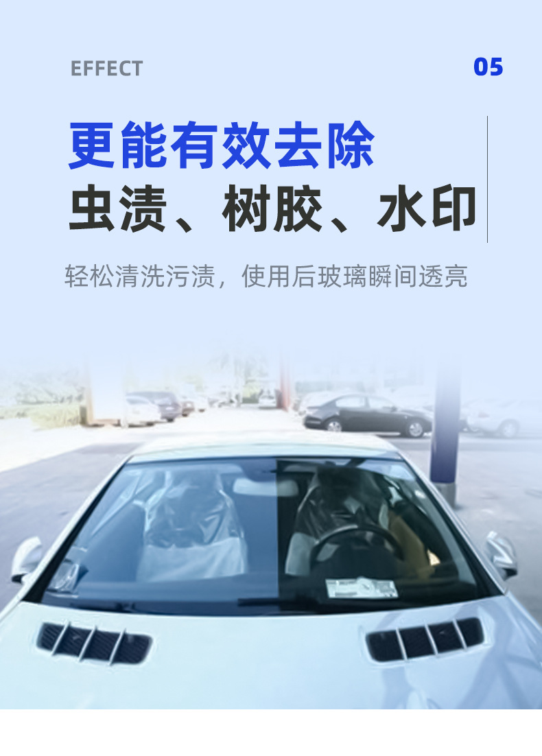 Rabbit Shadow Oil Film Cleaner Front Windshield Rearview Mirror Oil Film Foam Spray Cleaner Removal Oil Film Artifact