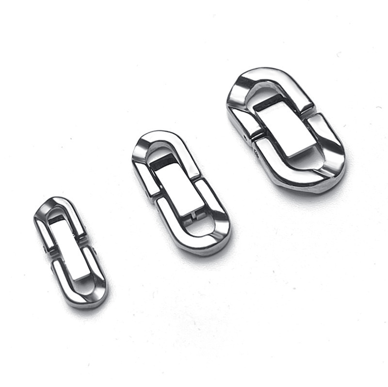 Spot stainless steel jewelry buckle U-shaped buckle watch connection buckle Cuban chain buckle diy buckle jewelry accessories titanium steel buckle