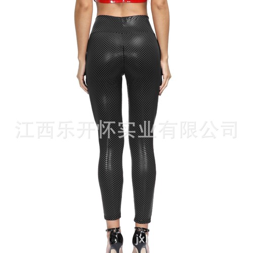 Leather tight skinny pants, form-fitting leather pants, performance open-legged pants, night club stage DS costume, bar clothing