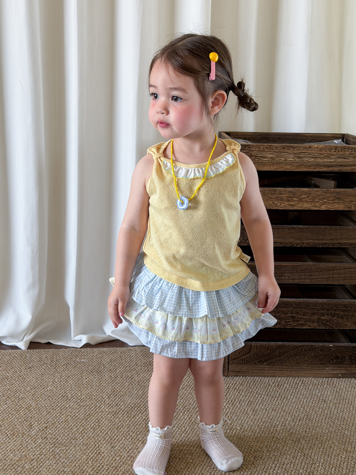 Caña de azúcar de pera ropa infantil niñas falda de torta de verano delgada 2026 vestido de pastel de niños clase A vestido corto bebé
