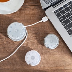 居家必备充电器线收纳盒数据线集线盒鼠标线绕线器耳机收纳理线器