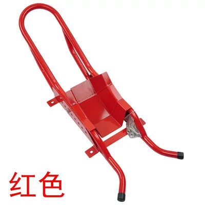 Motorcycle Trailer Limiter, Wheel Motorcycle frame - red-motorcycle-rack-with-dump-bucket