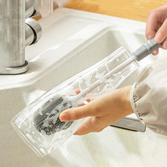 Cleaning Brush Cup Brush Long Handle Brush Gadget Bottle Brush Silicone Multi-function Milk Bottle Brush Special Water Cup Brush Tool No Dead Angle