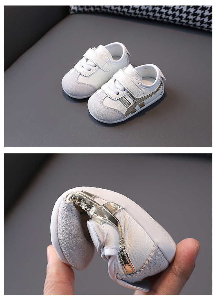 Sneakers per bambini in pelle con suola morbida primi passi_voghion.com