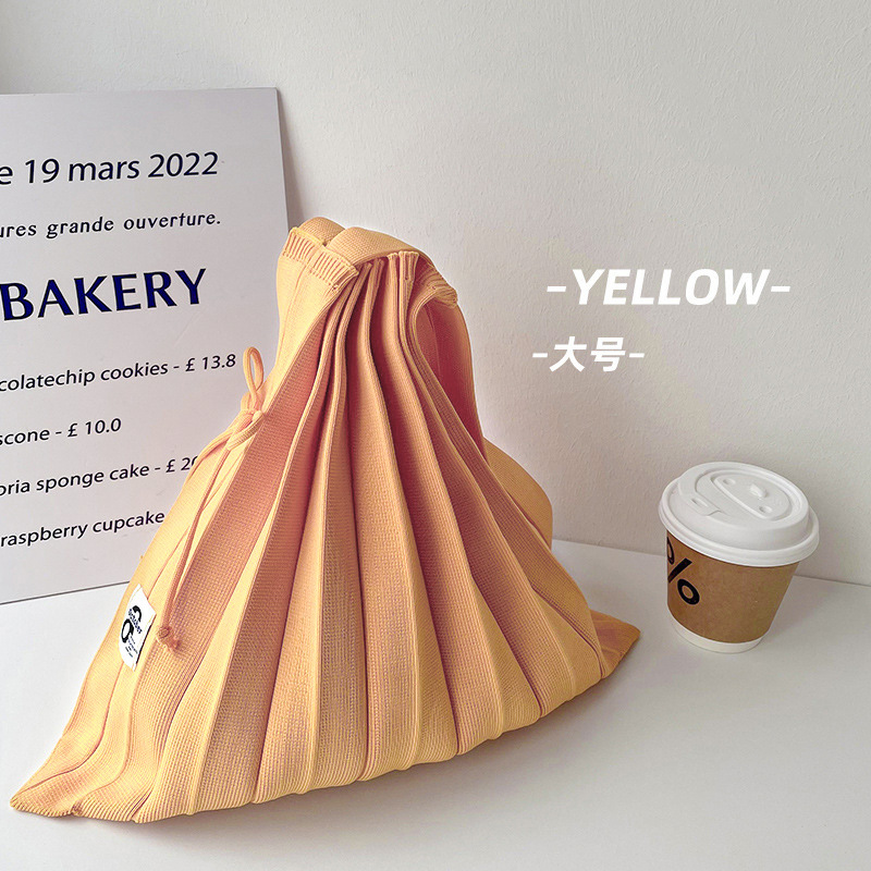 Corea del Sur Dongdaemun nicho bolso arco iris bolso plegable bolso de hombro de punto bolso de mano