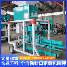 粮食电动定量包装秤一人操作饲料打包机颗粒粉末灌包机包装秤