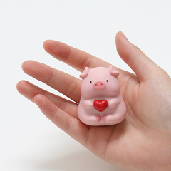 Pink Pig Hug Heart Fridge Magnet Magnetic Decal 3D Stereo Resin Cultural and Creative Product Personality Creative Wholesale