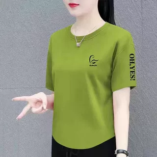 潮流短袖t恤女夏季新款时尚百搭宽松显瘦大码女装遮肚上衣体恤衫