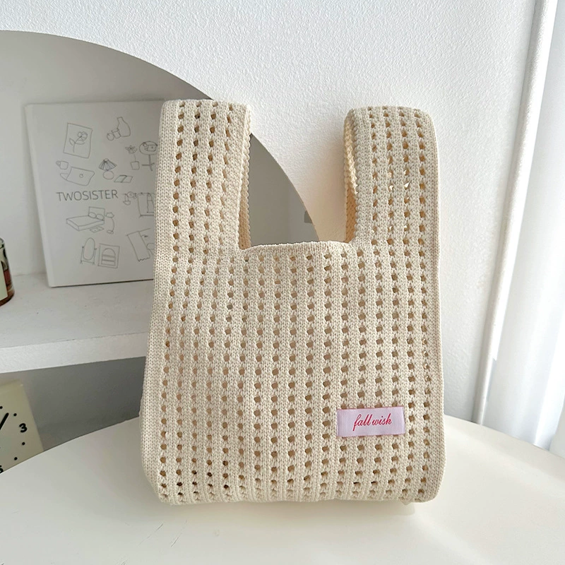 Модная трикотажная сумка-тот с одной лямкой и просторной сменкой, 27x22.5x1 см, 0.2 кг, 9 вариантов цвета