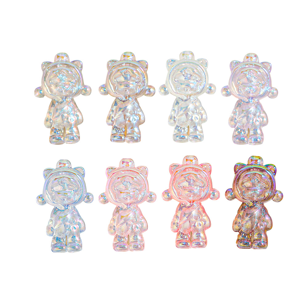 Heidi casa de dibujos animados niña oídos de gato pedículo resina brillante DIY accesorios de cuentas joyería llavero de cadena de teléfono móvil