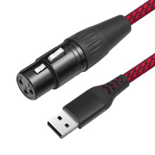 �羳���NƷ���ý�aоƬUSB���D���rĸ Female xlr to USB�����