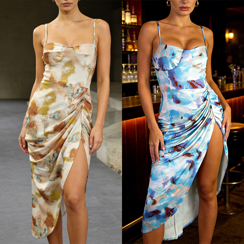 summer sexy long dress sleevless