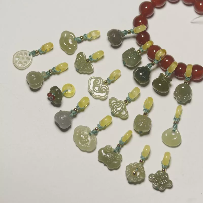 Натуральный пчелиный воск Hetian Jade Маленькая капля DIY браслет аксессуары для браслета маленький Кулон бусина маленькая капля