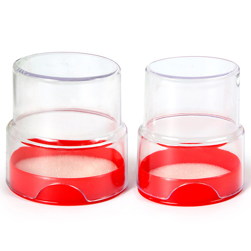 Huajie Factory Wholesale Plastic Round Transparent Seal Box Oval Financial Seal Contract Seal Official Seal Storage Box