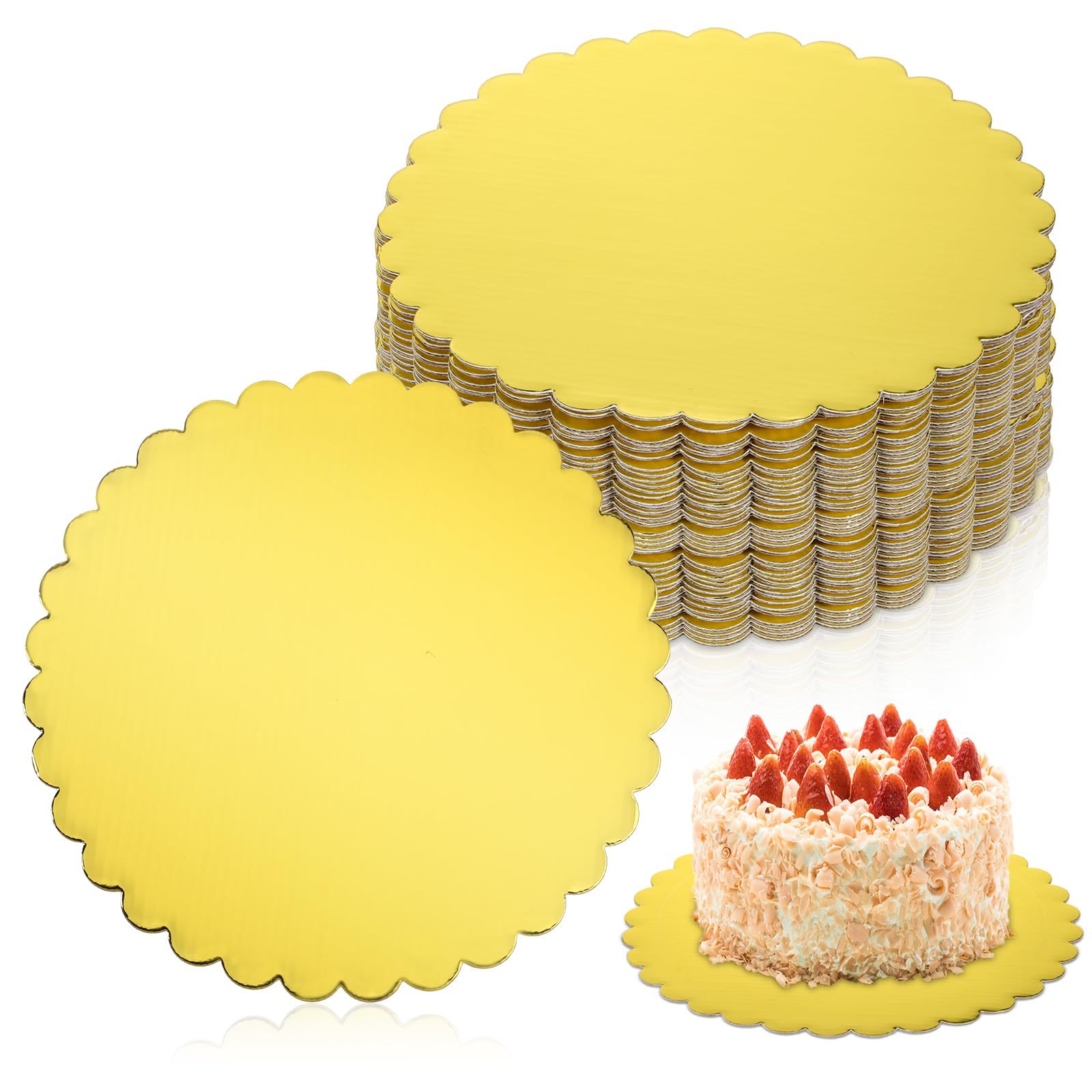 Comercio exterior transfronterizo oro encaje base pastel de papel corrugado a prueba de aceite pastel almohadilla pastel bandeja
