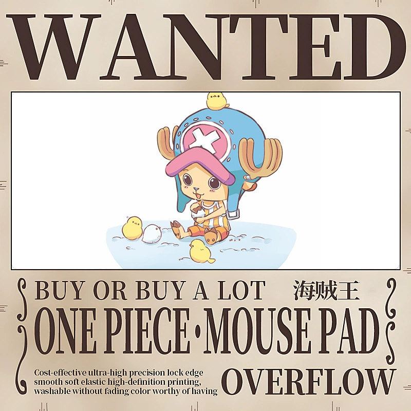 Коврик для мыши увеличенный One Piece Luffy коврик для мыши Solong женский аниме двухмерный утолщённый с застёжкой край столовый подкладка